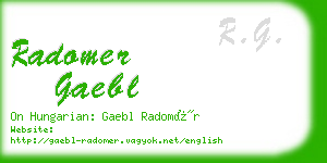 radomer gaebl business card